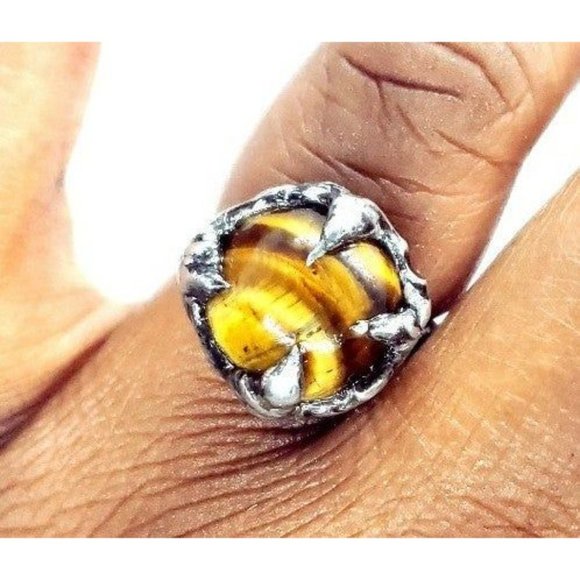 Tigers eye crystal Ring size 8 - Picture 4 of 12